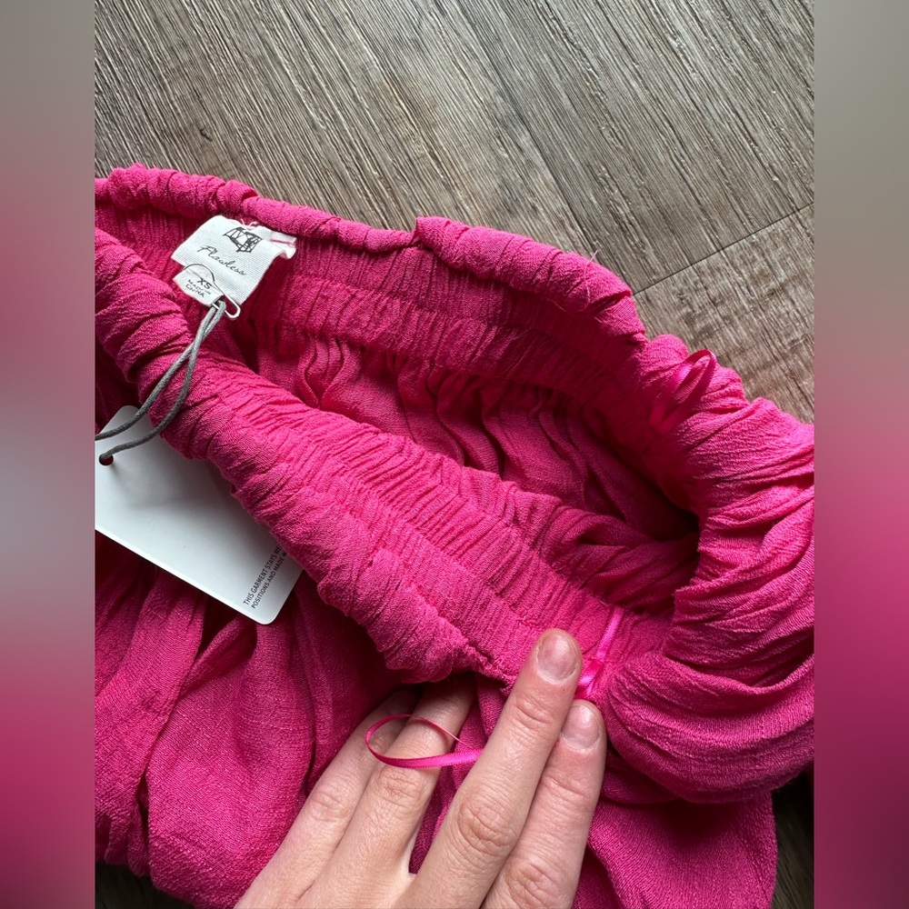 Fuchsia Off-Shoulder Top - Picture 3 of 3